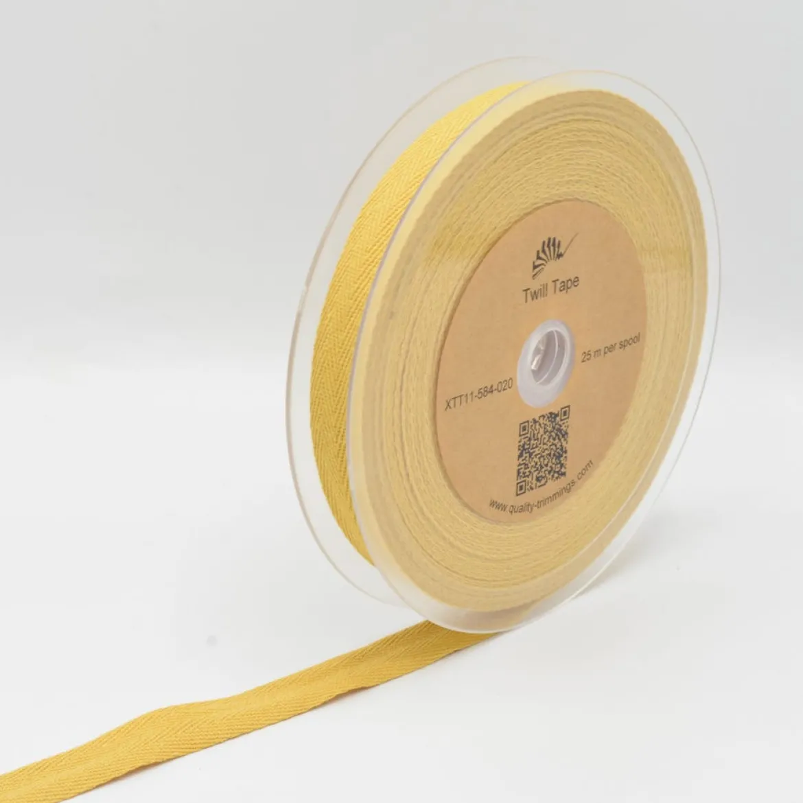 Twill Tape Köper Baumwollband Meterware Ochre 20mm Breite