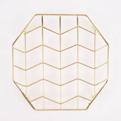 Untersetzer Metall goldfarbig 20x20x2cm