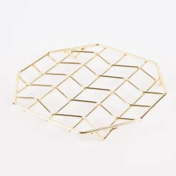 Untersetzer Metall goldfarbig 20x20x2cm