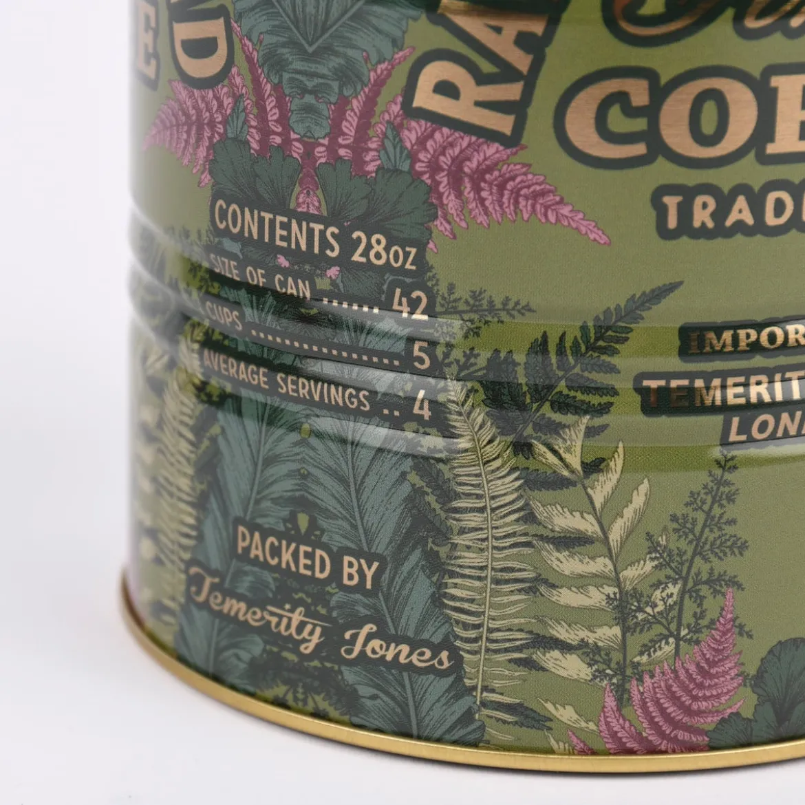 Utensilienhalter Tea Coffee 2er Set grün goldfarbig verschiedene Größen