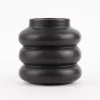 Vase abstrakt Wellen Keramik anthrazit 11x11cm