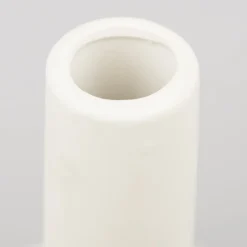 Vase aus Porzellan mit Henkel creme 14x19cm