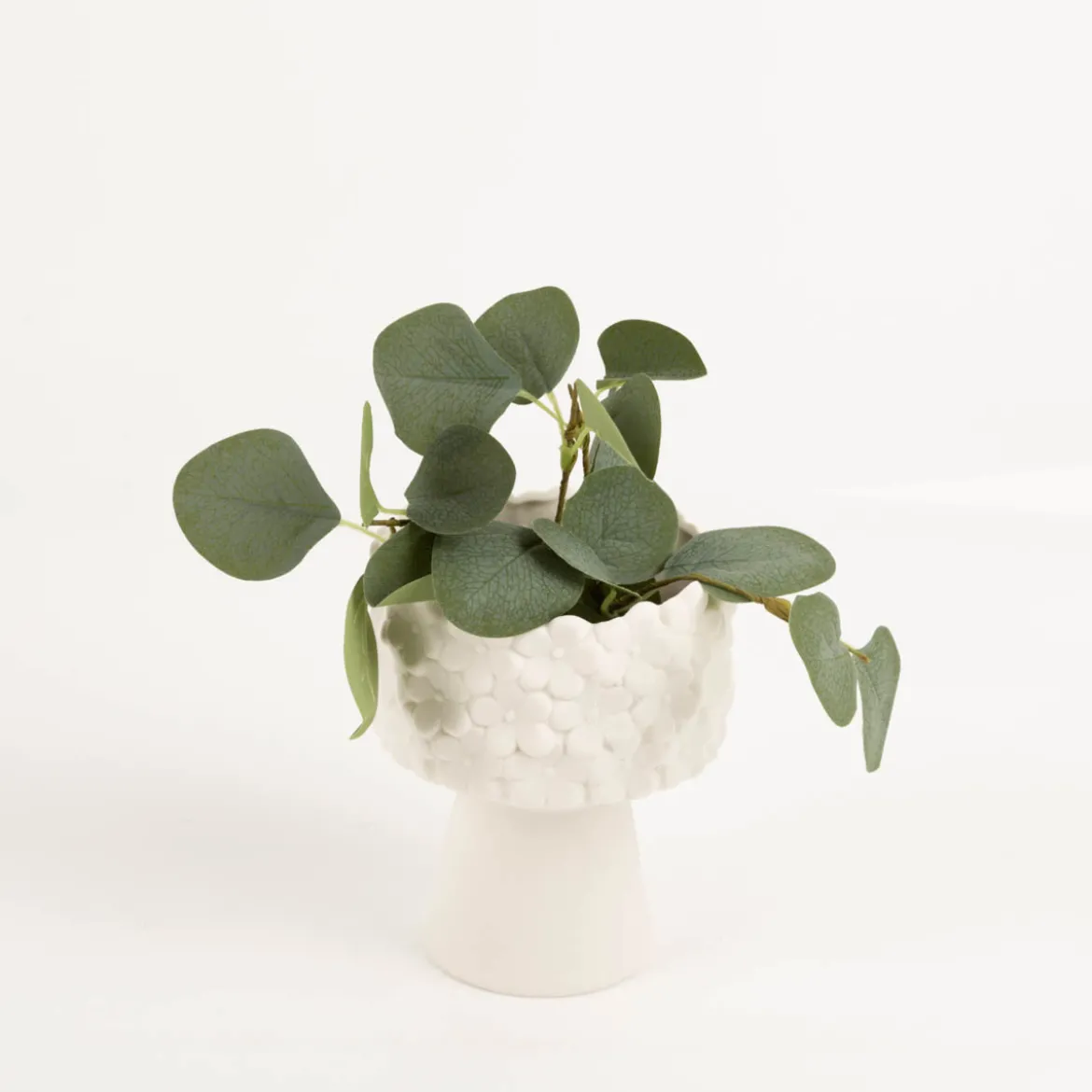 Vase Blümchen Keramik weiß 14,5cm hoch von Boltze