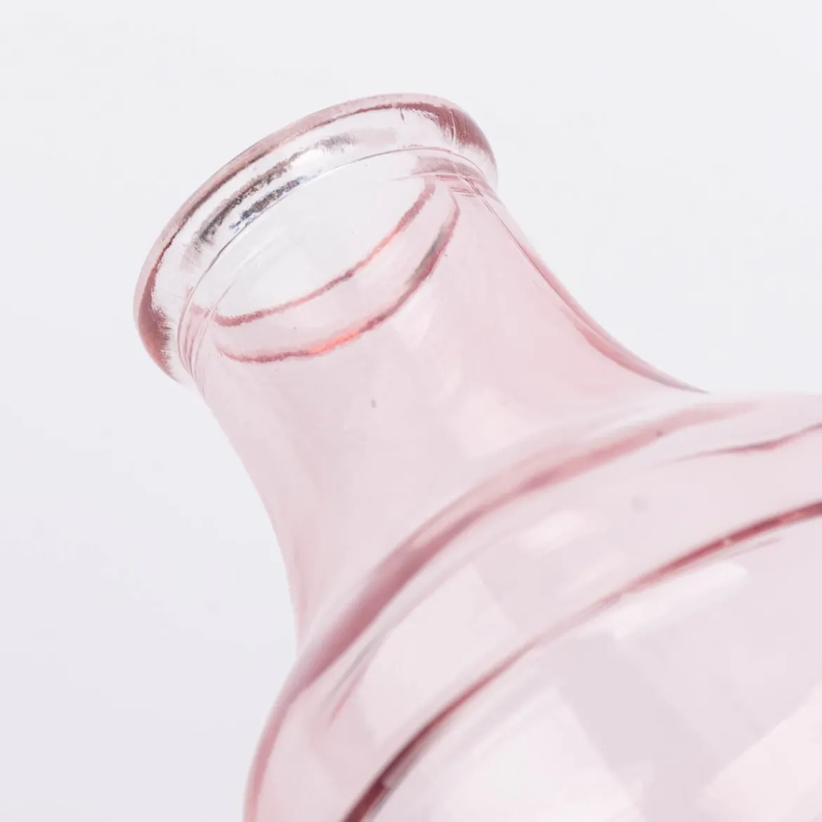 Vase Flaschenform zylinderförmig transparent Glas verschiedenen Farben 6,5x18,5cm