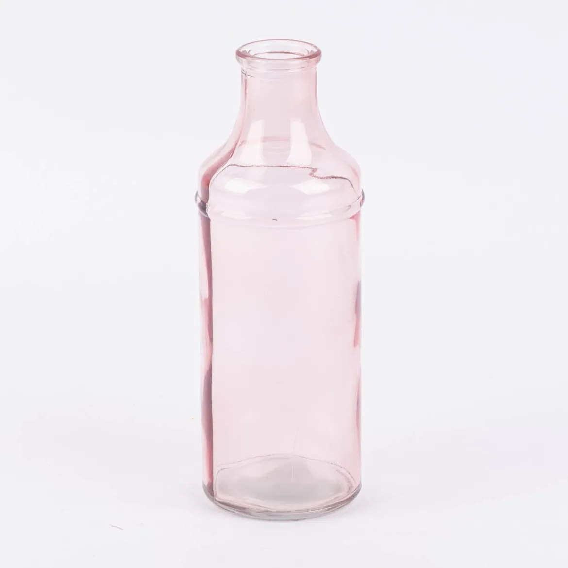 Vase Flaschenform zylinderförmig transparent Glas verschiedenen Farben 6,5x18,5cm