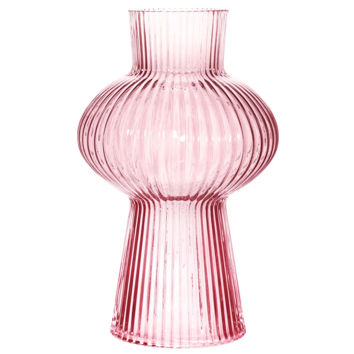 Vase Rillen rosa 35x19x10cm von Sass & Belle