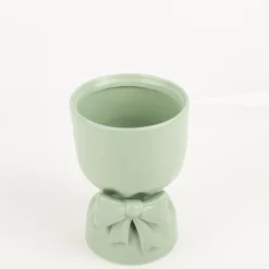 Vase Schleife mintgrün Keramik 22cm hoch von Boltze