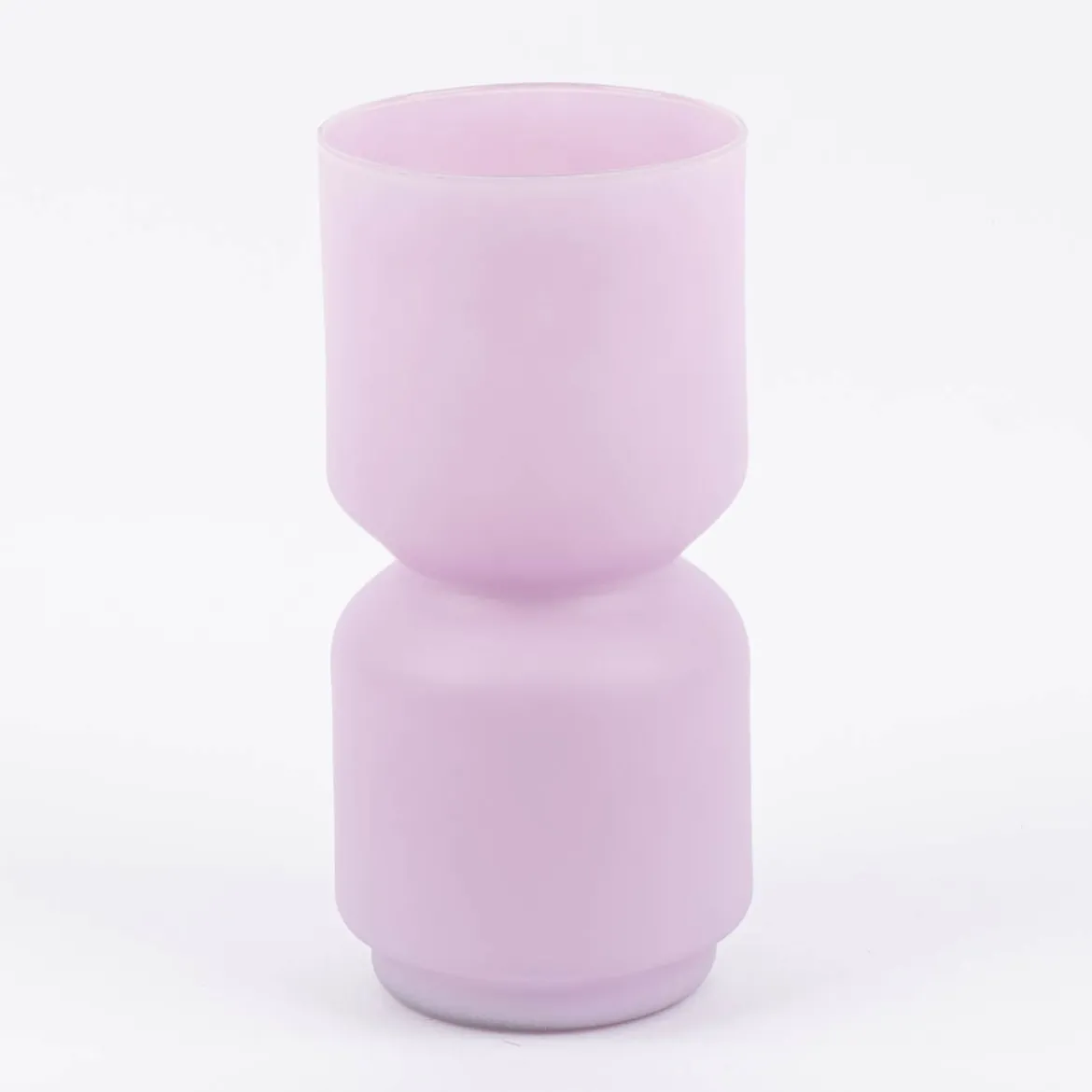Vase tailliert undurchsichtig einfarbig matt flieder 12x25cm