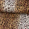 Velours Fellimitat Kunstfell Leopard braun creme schwarz 1,5m Breite