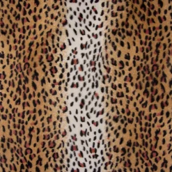 Velours Fellimitat Kunstfell Leopard braun creme schwarz 1,5m Breite