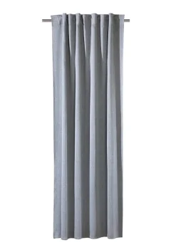 Verdunkelungsvorhang Barcelona mit Schlaufenband grau meliert 245x135cm