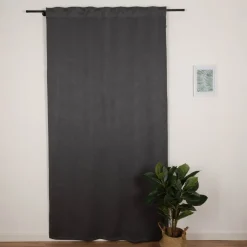 Verdunkelungsvorhang Barcelona mit Schlaufenband anthrazitgrau meliert 245x135cm