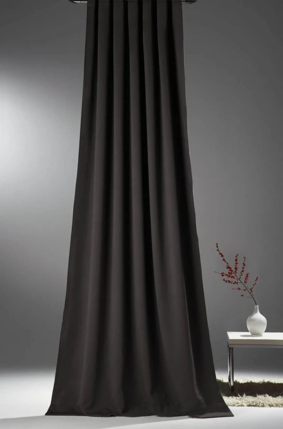 Verdunkelungsvorhang mit Universalband SOPRAN schwarz 175x140cm