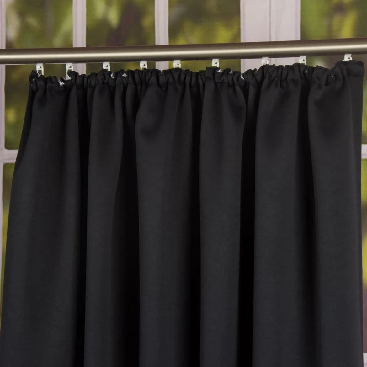 Verdunkelungsvorhang mit Universalband SOPRAN schwarz 175x140cm