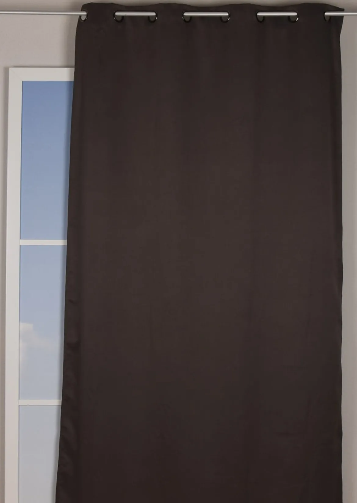 Verdunklungsgardine mit Ösenaufhängung einfarbig anthrazit 135x250cm