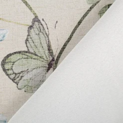 Verdunklungsstoff Dim Out Vorhangstoff Verdunklung Nature beige grün 1,50m Breitte
