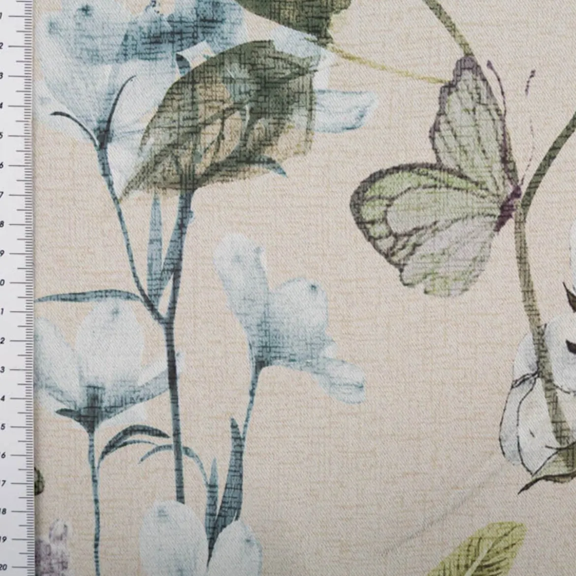 Verdunklungsstoff Dim Out Vorhangstoff Verdunklung Nature beige grün 1,50m Breitte