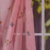 Villa Coppenrath Gardinenstoff Voile Meterware rosa Lillifee Lillieblum Blumen Schmetterlinge Herzchen H: ca. 2,90m