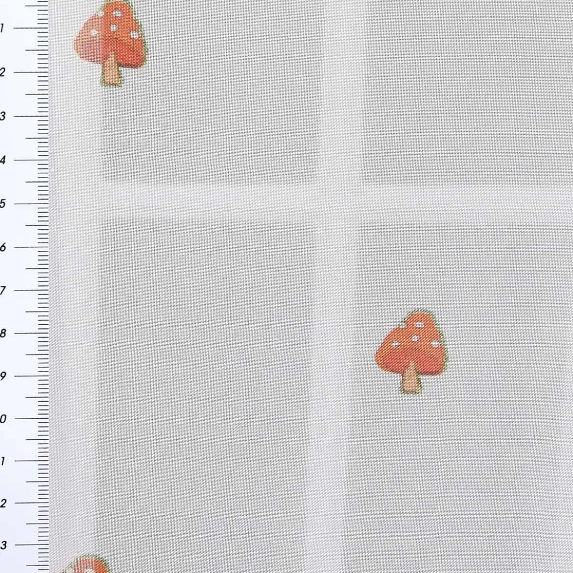 Villa Coppenrath Pipa Lupina Gardinenstoff Voile Pipas Waldwiese Pilze weiß 280cm