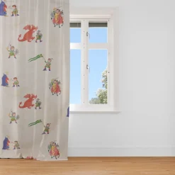 Villa Coppenrath Ritter Vincelot Dekostoff Baumwollstoff Gardinenstoff Meterware beige 140cm