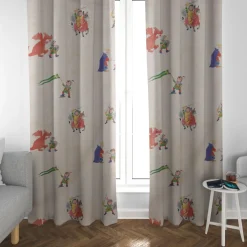 Villa Coppenrath Ritter Vincelot Dekostoff Baumwollstoff Gardinenstoff Meterware beige 140cm