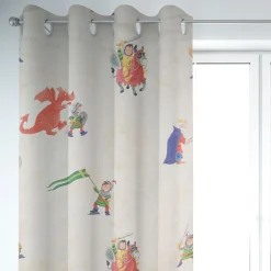 Villa Coppenrath Ritter Vincelot Dekostoff Baumwollstoff Gardinenstoff Meterware beige 140cm