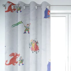 Villa Coppenrath Ritter Vincelot Dekostoff Baumwollstoff Gardinenstoff Meterware weiß 140cm