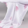 Vision S Gardinenstoff Meterware transparente Leinenstruktur Blumen wollweiß mauve 290cm