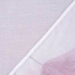 Vision S Gardinenstoff Meterware transparente Leinenstruktur Blumen wollweiß mauve 290cm