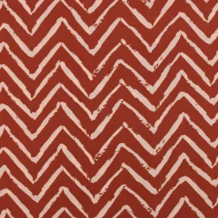 Viskosestoff Bekleidungsstoff Radiance Chevronmuster ZIG ZAG rostrot beige 1,40m Breite