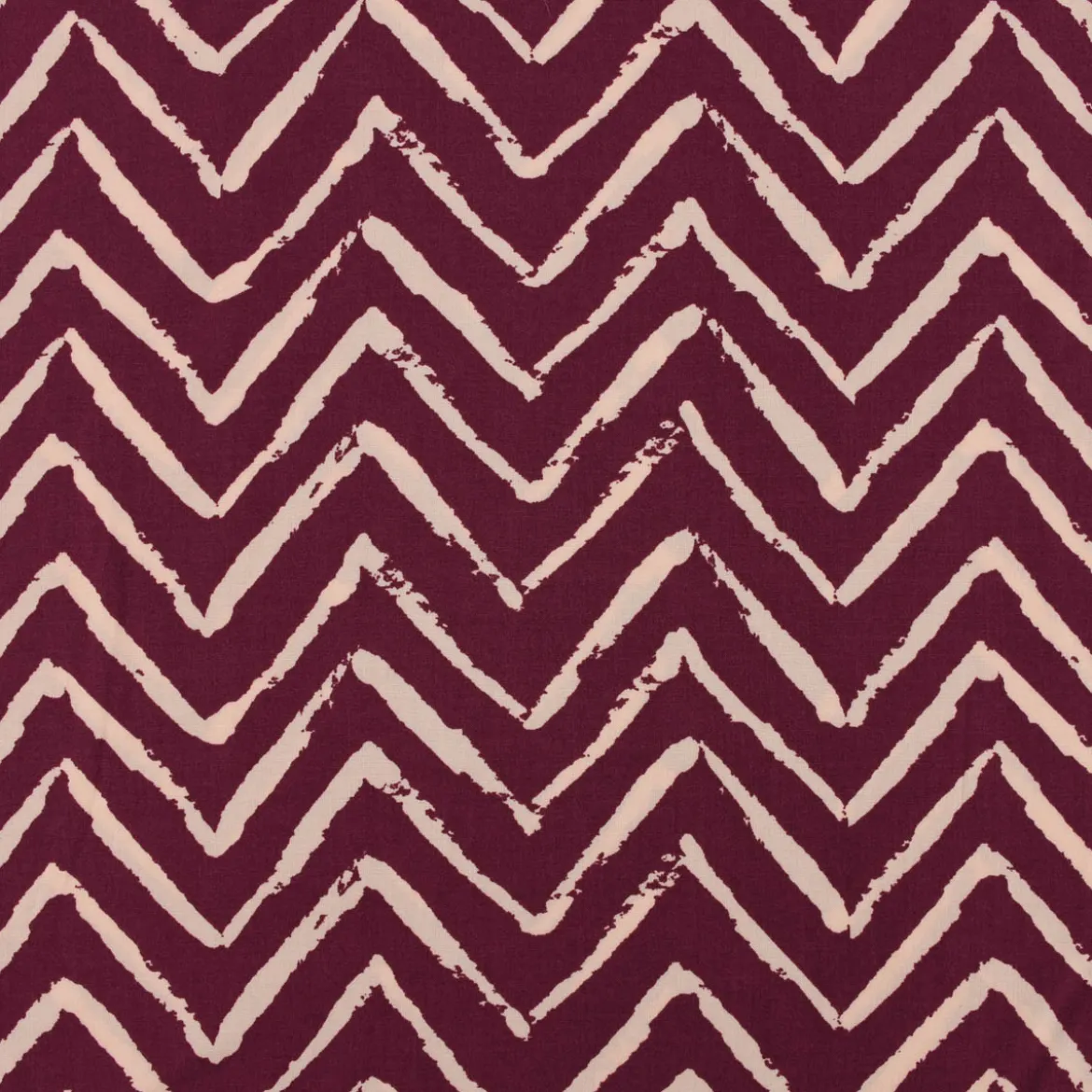 Viskosestoff Bekleidungsstoff Radiance Chevronmuster ZIG ZAG aubergine beige 1,40m Breite