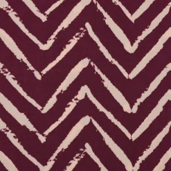 Viskosestoff Bekleidungsstoff Radiance Chevronmuster ZIG ZAG aubergine beige 1,40m Breite