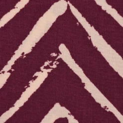 Viskosestoff Bekleidungsstoff Radiance Chevronmuster ZIG ZAG aubergine beige 1,40m Breite