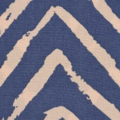 Viskosestoff Bekleidungsstoff Radiance Chevronmuster ZIG ZAG blau beige 1,40m Breite