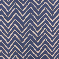 Viskosestoff Bekleidungsstoff Radiance Chevronmuster ZIG ZAG blau beige 1,40m Breite