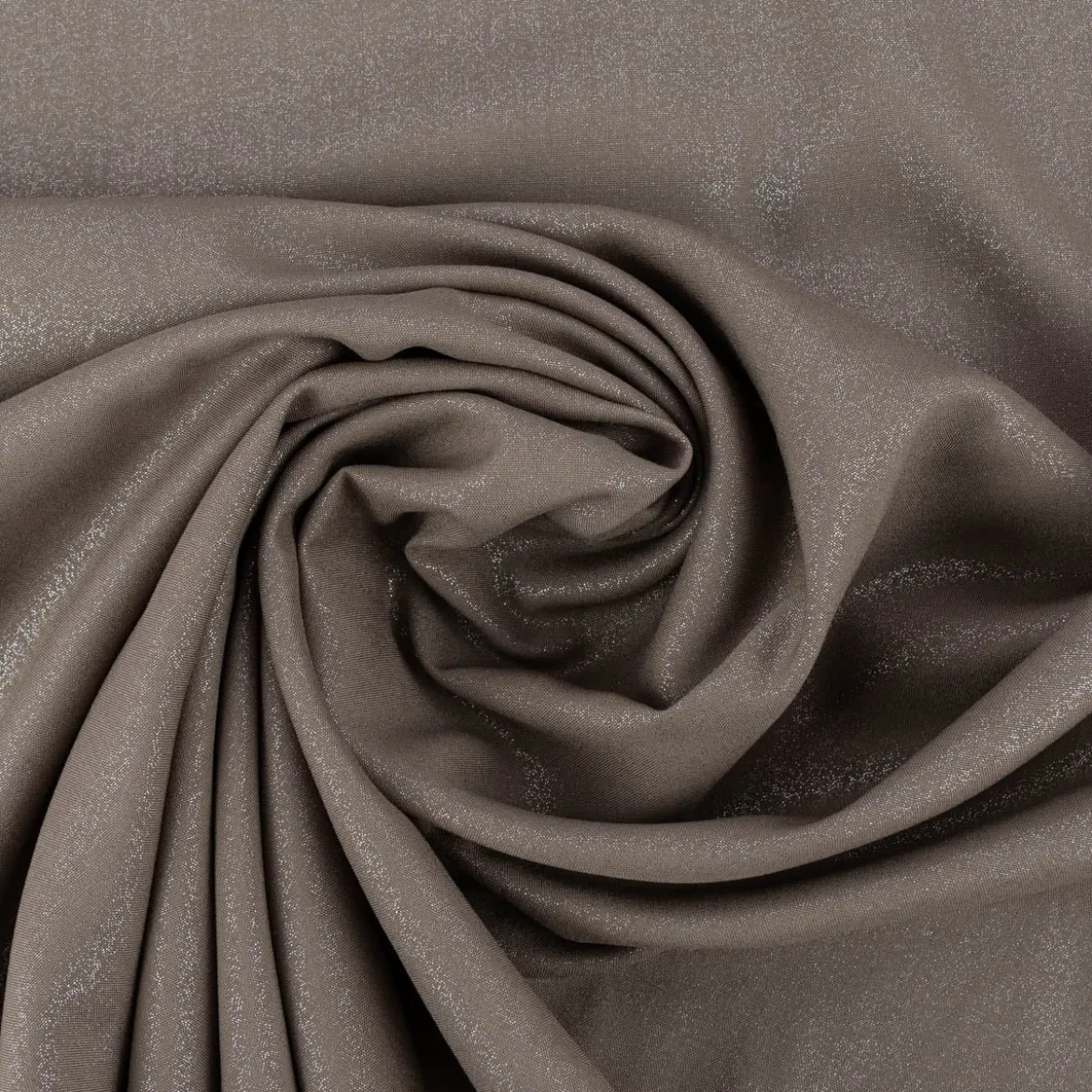 Viskose Stoff Bekleidungsstoff Radiance Foliendruck Glitzer khaki grün silber 1,4m Breite