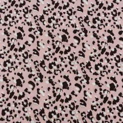 Viskosestoff Chally Leopardenmuster rosa braun weiß 1,4m Breite