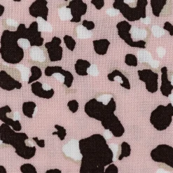 Viskosestoff Chally Leopardenmuster rosa braun weiß 1,4m Breite