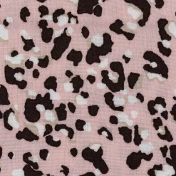 Viskosestoff Chally Leopardenmuster rosa braun weiß 1,4m Breite
