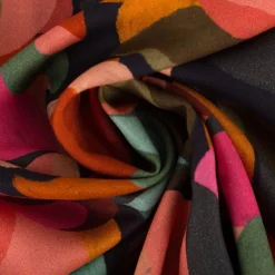 Viskose Stoff für Bekleidung Abigael floral abstrakt bunt 1,45m Breite