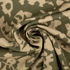 Viskose Stoff für Bekleidung abstrakt khaki-grün 140cm Stoffbreite