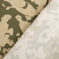 Viskose Stoff für Bekleidung abstrakt khaki-grün 140cm Stoffbreite