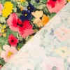 Viskose Stoff für Bekleidung Blüten grün pink 140cm Stoffbreite