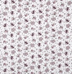 Viskose Stoff für Bekleidung Cleore Streublümchen weiß lila 1,50m Breite