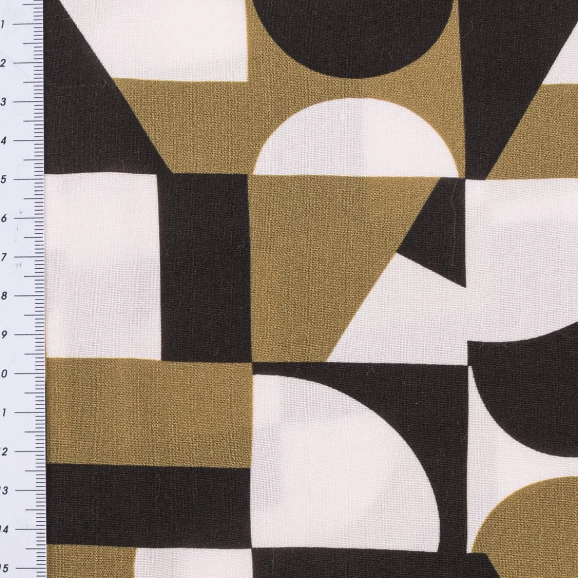Viskose Stoff für Bekleidung geometrisch abstrakt schwarz grün weiß 1,5m Breite