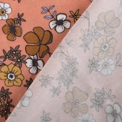 Viskose Stoff für Bekleidung Imae Blümchen rot 1,45m Breite