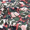 Viskose Stoff für Bekleidung Rox abstrakter Print khakigrün pink rosa 1,50m Breite