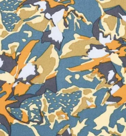 Viskose Stoff für Bekleidung Rox abstrakter Print grün gelb 1,50m Breite