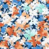 Viskose Stoff für Bekleidung Talula Allover Blüten blau orange 1,50m Breite
