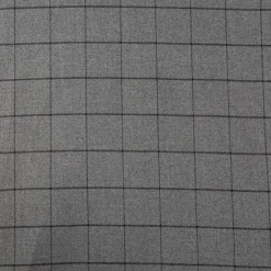Viskose Stoff Karo Muster feine Linien grau schwarz 1,4m Breite